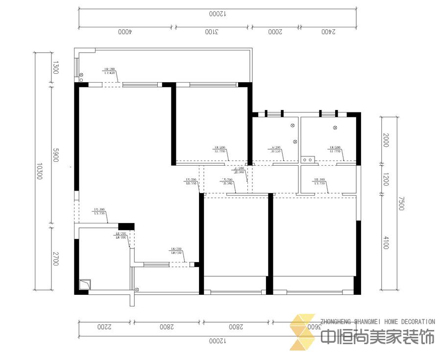 西安,西安家裝,西安家裝設計,西安小戶型設計公司,裝修案例新中式效果圖