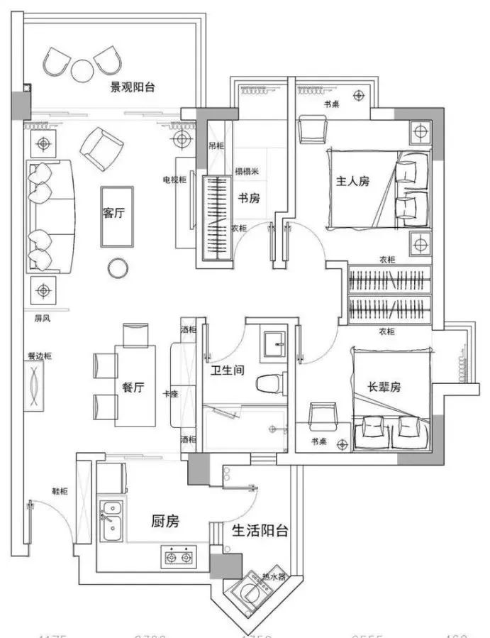 小戶型三居室的北歐風，溫馨又清新